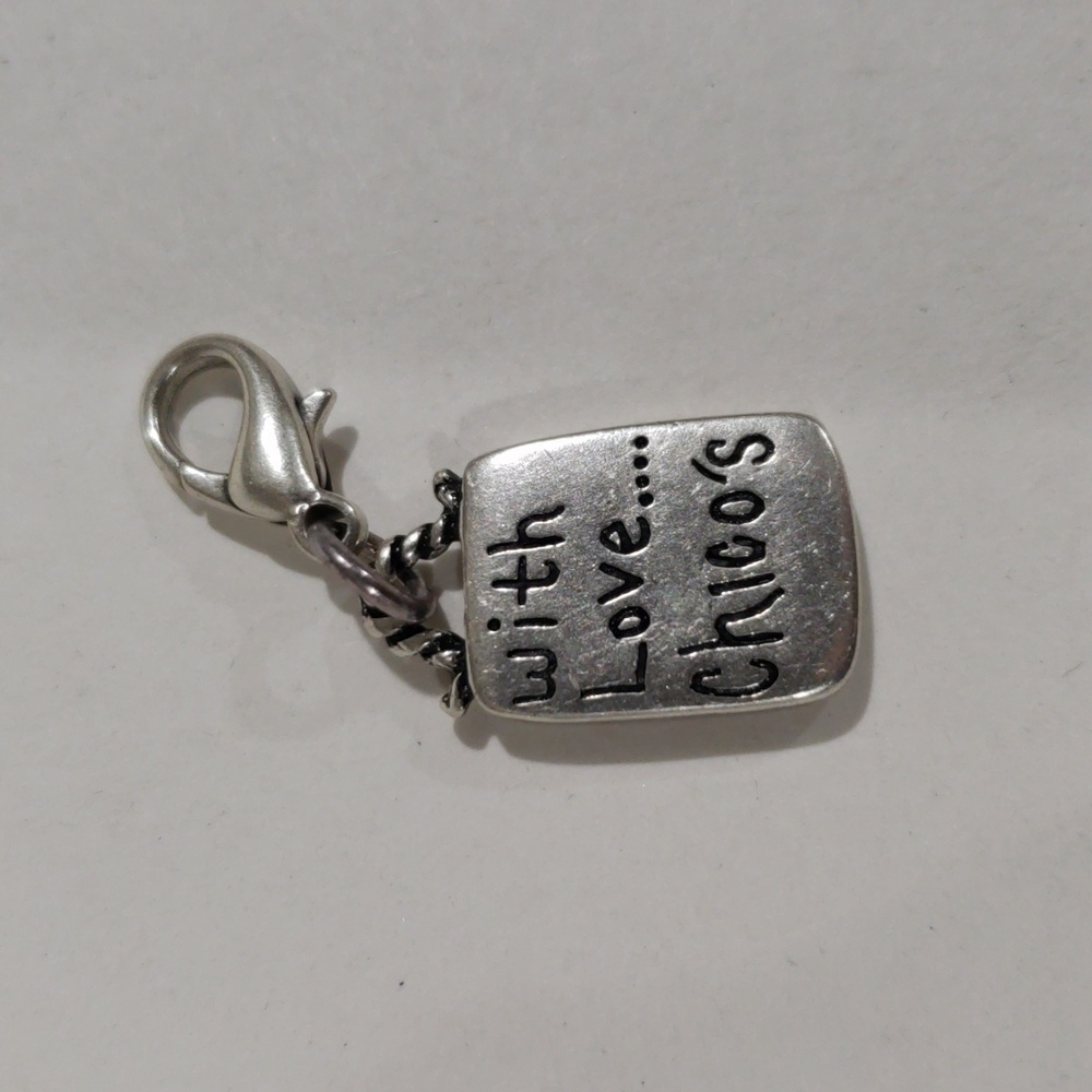 Chico’s Womens Dual Tone “With Love” Dream Charm - Elegant Fashion Jewelry - Picture 4 of 10